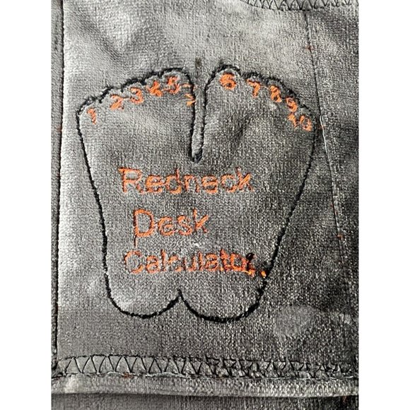 Handmade Redneck Apron Embroidered Redneck Calculator Toes Fleur De Lis Velvet - Picture 4 of 10